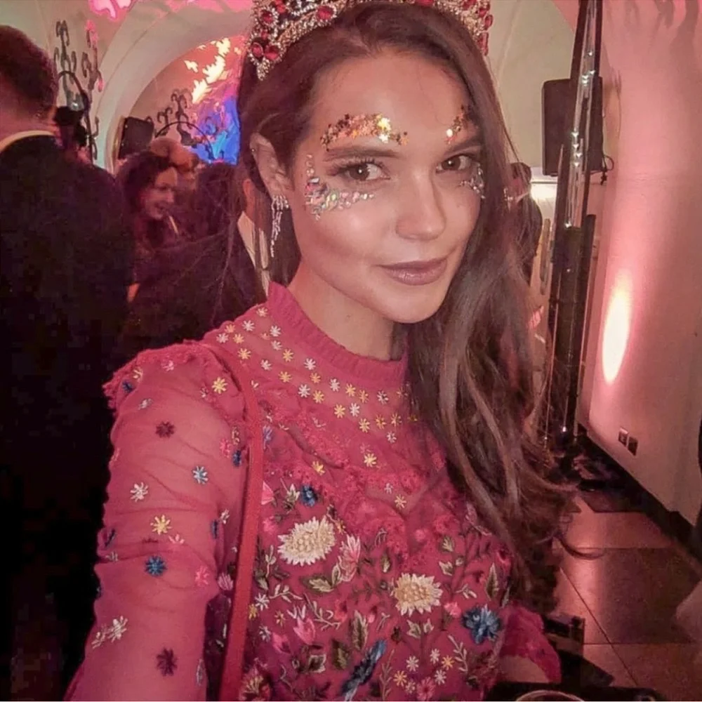 BHLDN Needle and Thread Red Pandora maxi dress gown xs small 2 4 - Picture 4 of 12